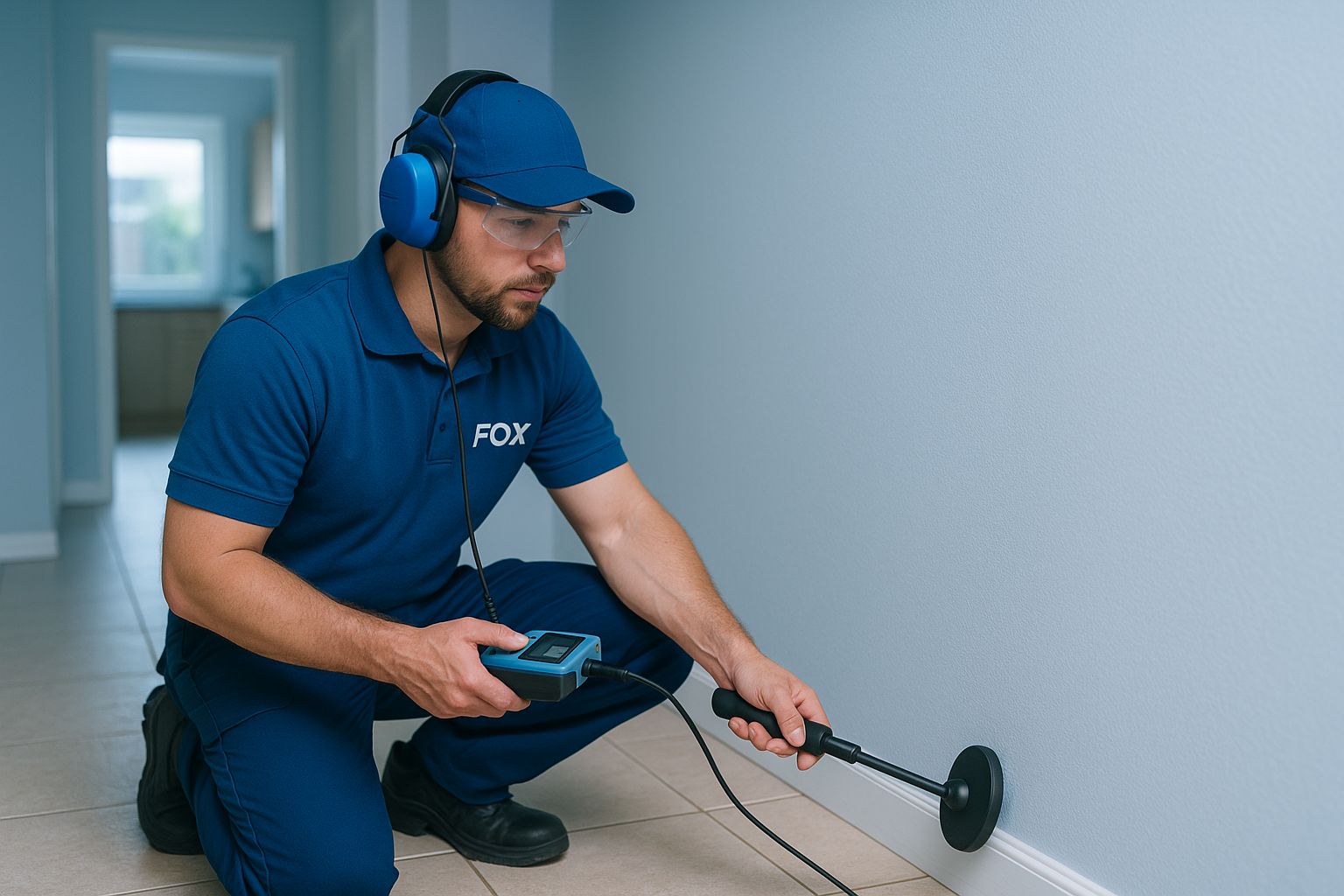 Caça vazamento em São Paulo com geofone